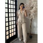 Conjunto Calça Bordado Anitta 7012 - Bege C017