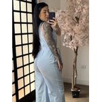 Macacão Pantalona Linho Susy 089 - Azul Claro C030