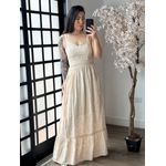 Vestido Longo Lese Bege 1002 - Bege C038