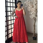 Vestido Longo Lese Nany 1002 - Vermelho C038