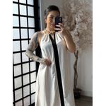 Vestido Longo Linho Importado Dandara 3176 - Off C064