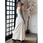 Vestido Longo Linho Importado Dandara 3176 - Off C064