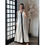 Vestido Longo Linho Importado Dandara 3176 - Off C064