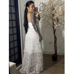 Vestido Tule Zaina Y003 - Branco C076