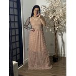 Vestido Tule Zaina Y003 - Marrom Claro C076