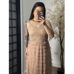 Vestido Tule Zaina Y003 - Marrom Claro C076