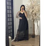 Vestido Tule Zaina Y003 - Preto C076