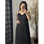 Vestido Tule Zaina Y003 - Preto C076