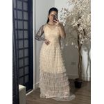 Vestido Tule Zaina Y003 - Bege C076