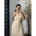 Vestido Tule Zaina Y003 - Bege C076