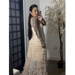 Vestido Tule Zaina Y003 - Bege C076