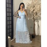 Vestido Tule Zaina Y003 - Azul Claro C076