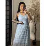 Vestido Tule Zaina Y003 - Azul Claro C076