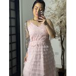 Vestido Tule Zaina Y003 - Rosa Claro C076