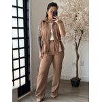 Conjunto Linho Beatriz 396 - Marrom Claro C049