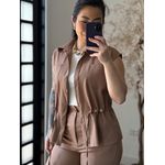 Conjunto Linho Beatriz 396 - Marrom Claro C049