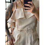 Conjunto Pantalona Babado Maria Liz Y493 - Areia C031