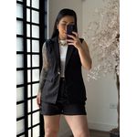 Conjunto Shorts Alfaiataria Zary AK025 - Preto C035