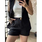 Conjunto Shorts Alfaiataria Zary AK025 - Preto C035