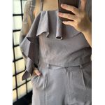 Conjunto Pantalona Babado Maria Liz Y493 - Cinza C031