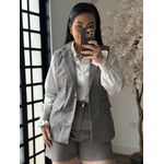 Conjunto Shorts Alfaiataria Zary AK025 - Cinza C035