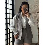 Conjunto Shorts Alfaiataria Zary AK025 - Cinza C035