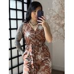 Macacão Bordado Giula 9516 - Marrom C038