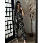 Macacão Bordado Giulia 9516 - Preto C038