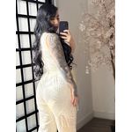 Macacão Bordado Giulia 9516 - Amarelo C038