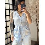 Macacão Bordado Giulia 9516 - Azul C038