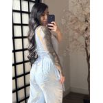 Macacão Bordado Giulia 9516 - Azul C038