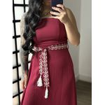 Vestido Bordado Ines Y080 - Vinho C055