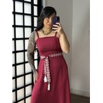 Vestido Bordado Ines Y080 - Vinho C055