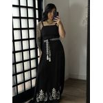 Vestido Bordado Ines Y080 - Preto C055