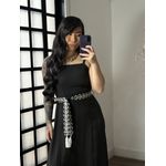 Vestido Bordado Ines Y080 - Preto C055