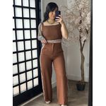 Conjunto Marrant Bordado Flávia 372 - Marrom Escuro C024