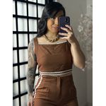 Conjunto Marrant Bordado Flávia 372 - Marrom Escuro C024