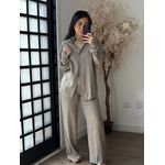 Conjunto Linho C/ Brilho Ravena 3341 - Cinza C018