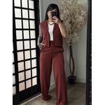 Conjunto Calça Pantalona Roberta 3305 - Vinho 