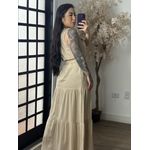 Vestido Linho C/ Cinto Ayla 3600 - Bege C066