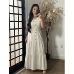 Vestido Linho C/ Cinto Ayla 3600 - Cru C066