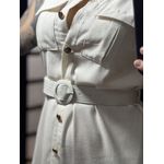 Vestido Linho C/ Cinto Ayla 3600 - Cru C066