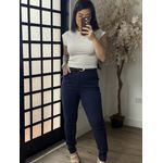 Calça Sarja C/ Cinto Nalu XY081 - Azul Marinho C0127