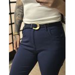 Calça Sarja C/ Cinto Nalu XY081 - Azul Marinho C0127