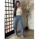 Calça Jeans Wide Leg com Brilho 1643 C25