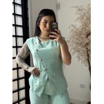 Conjunto Calça Marrant C/ Botões Lavínia 6601 - Verde Água C097