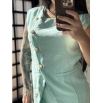 Conjunto Calça Marrant C/ Botões Lavínia 6601 - Verde Água C097