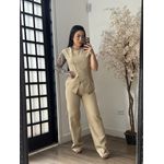 Conjunto Calça Marrant C/ Botões Lavínia 6601 - Bege C098