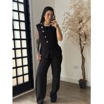 Conjunto Calça Marrant C/ Botões Lavínia 6601 - Preto C098