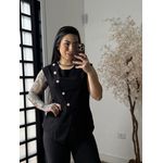 Conjunto Calça Marrant C/ Botões Lavínia 6601 - Preto C098